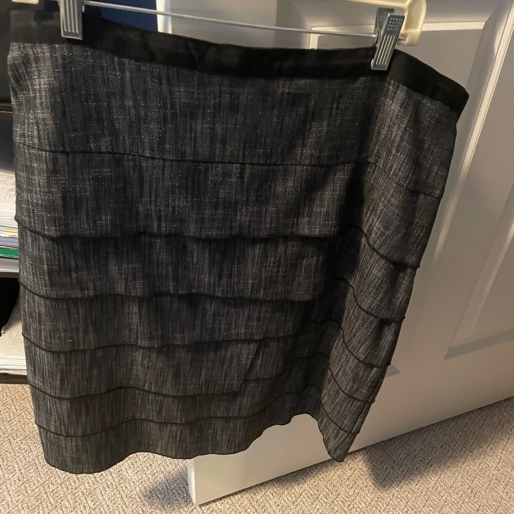 Beautiful Charcoal ruffled skirt-size 14